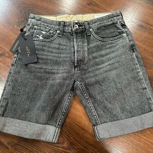 NWT Rag & Bone Shorts Womens 25 Rosa Mid Rise Walking  Button Fly Distressed